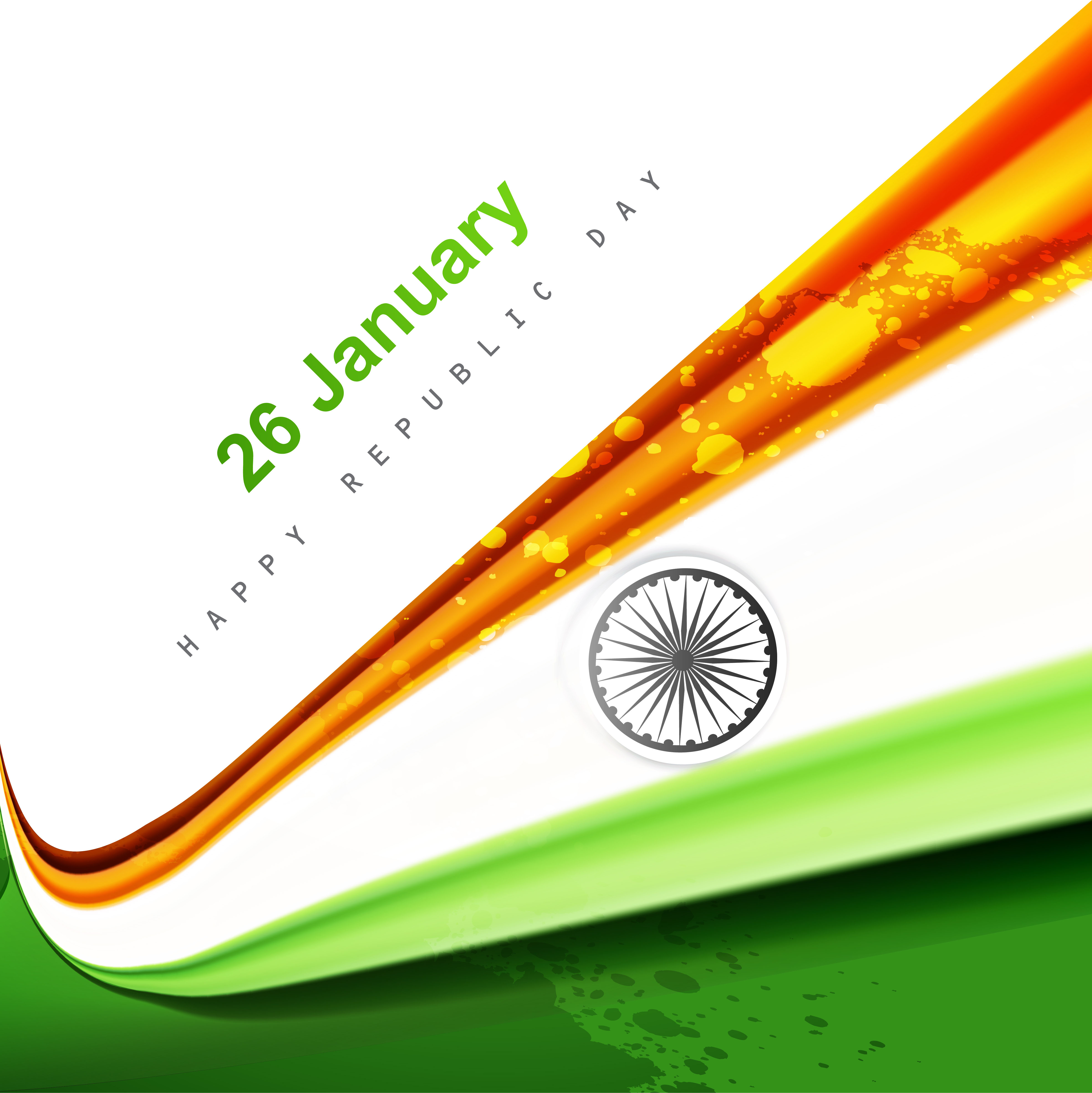 indian flag stylish wave illustration for independence day background vector