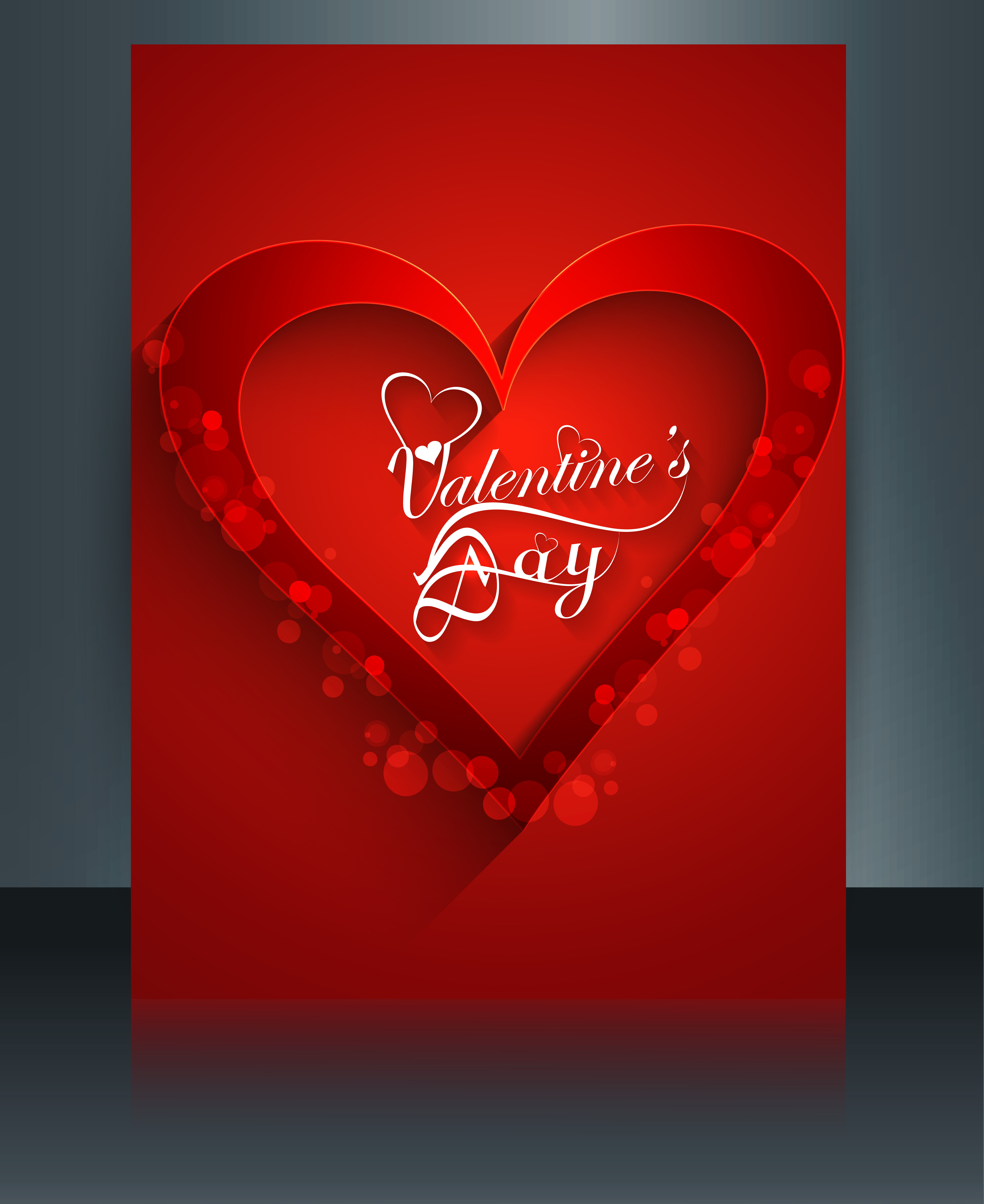 vector illustrations valentines day for brochure template heart colorful background