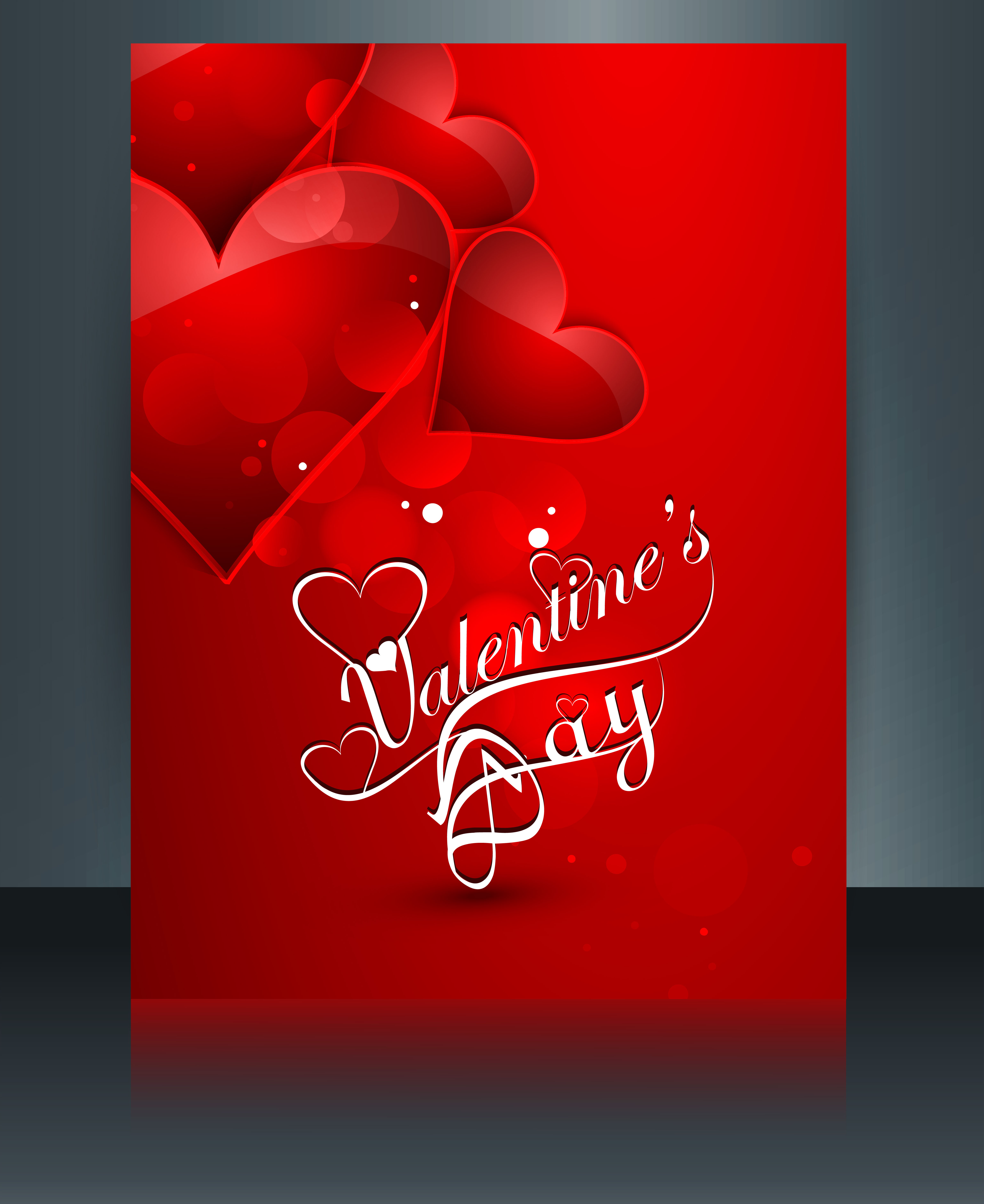 vector illustrations valentines day for brochure template heart colorful background