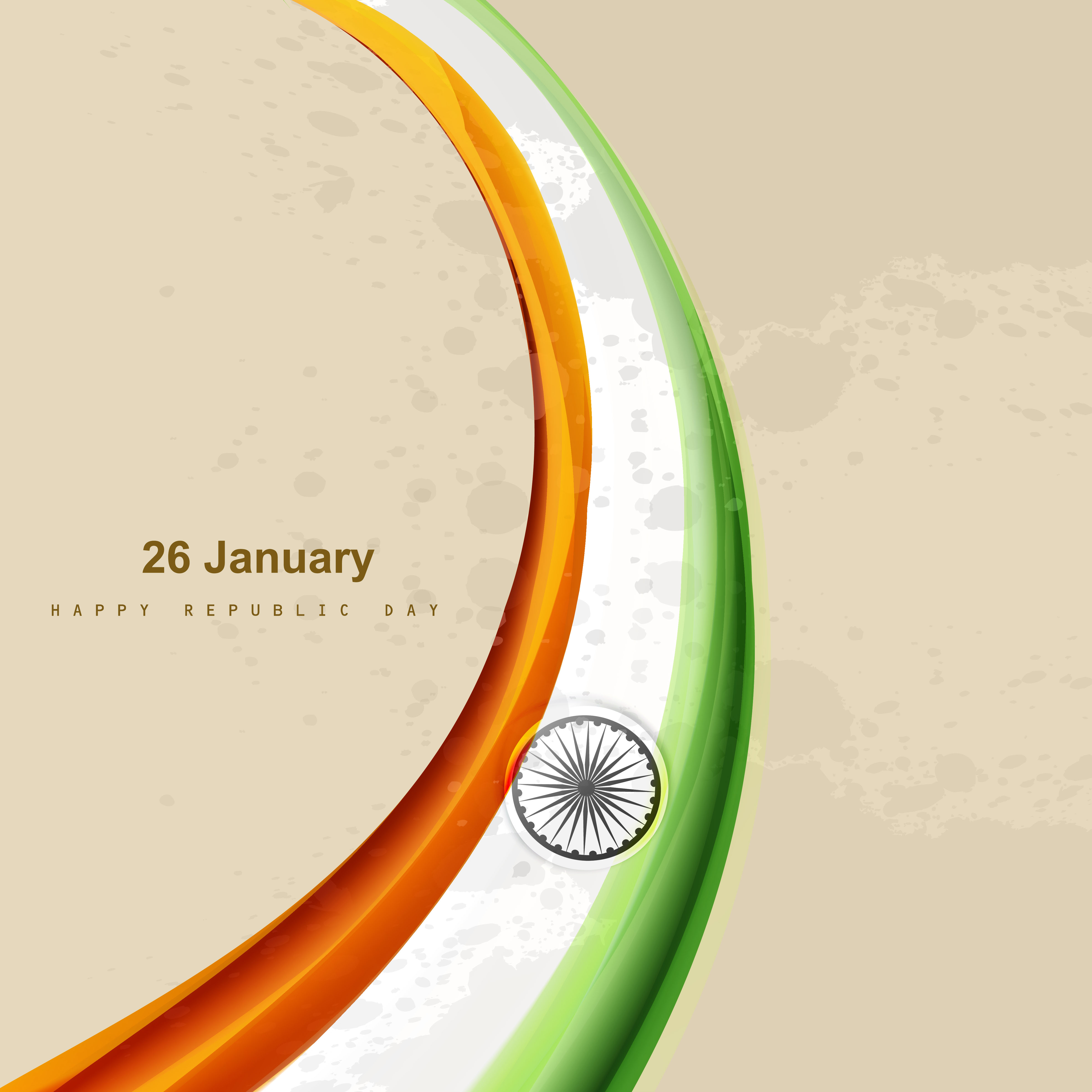 indian flag stylish wave illustration for independence day background vector