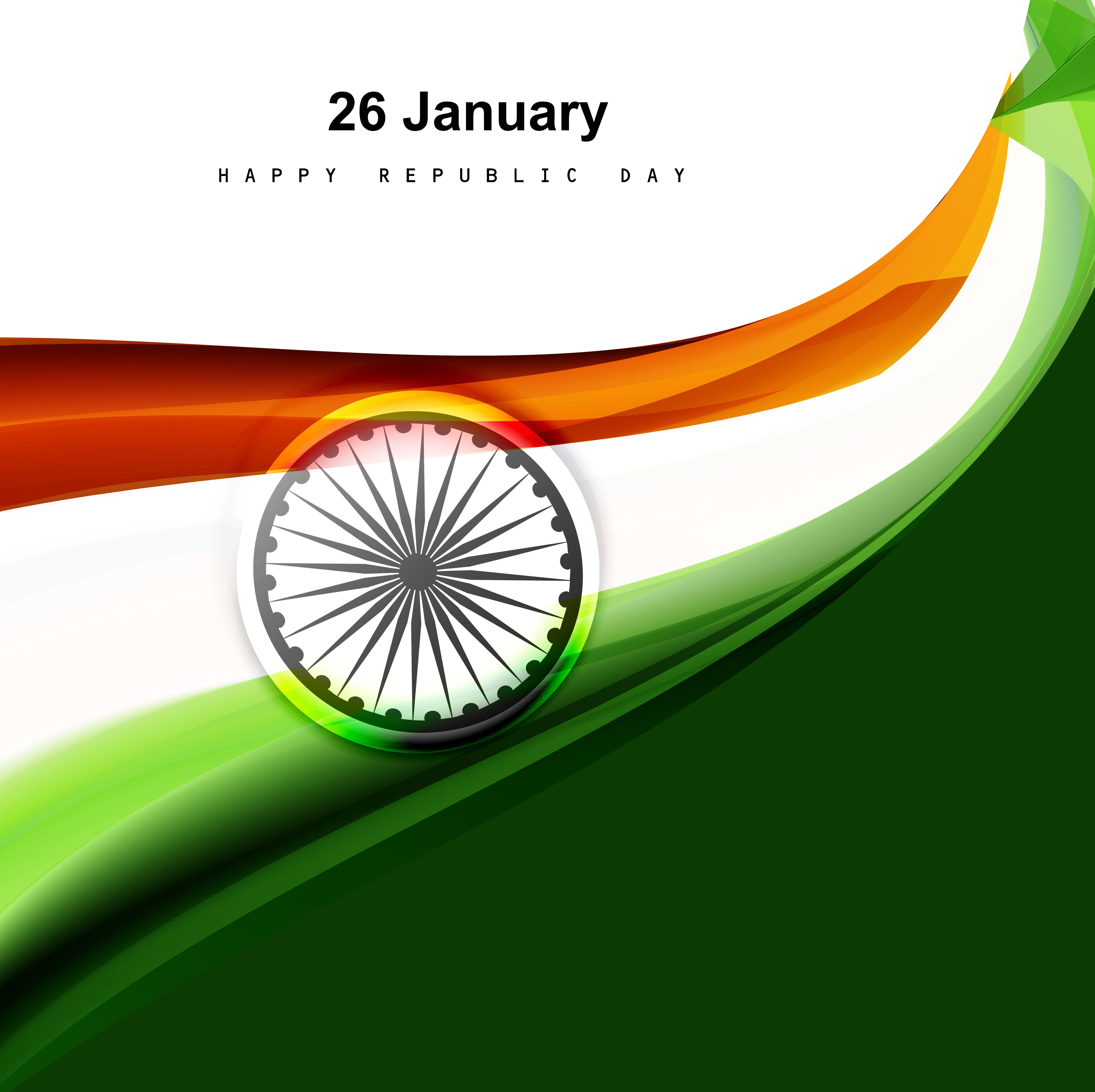 indian flag stylish wave illustration for independence day background vector