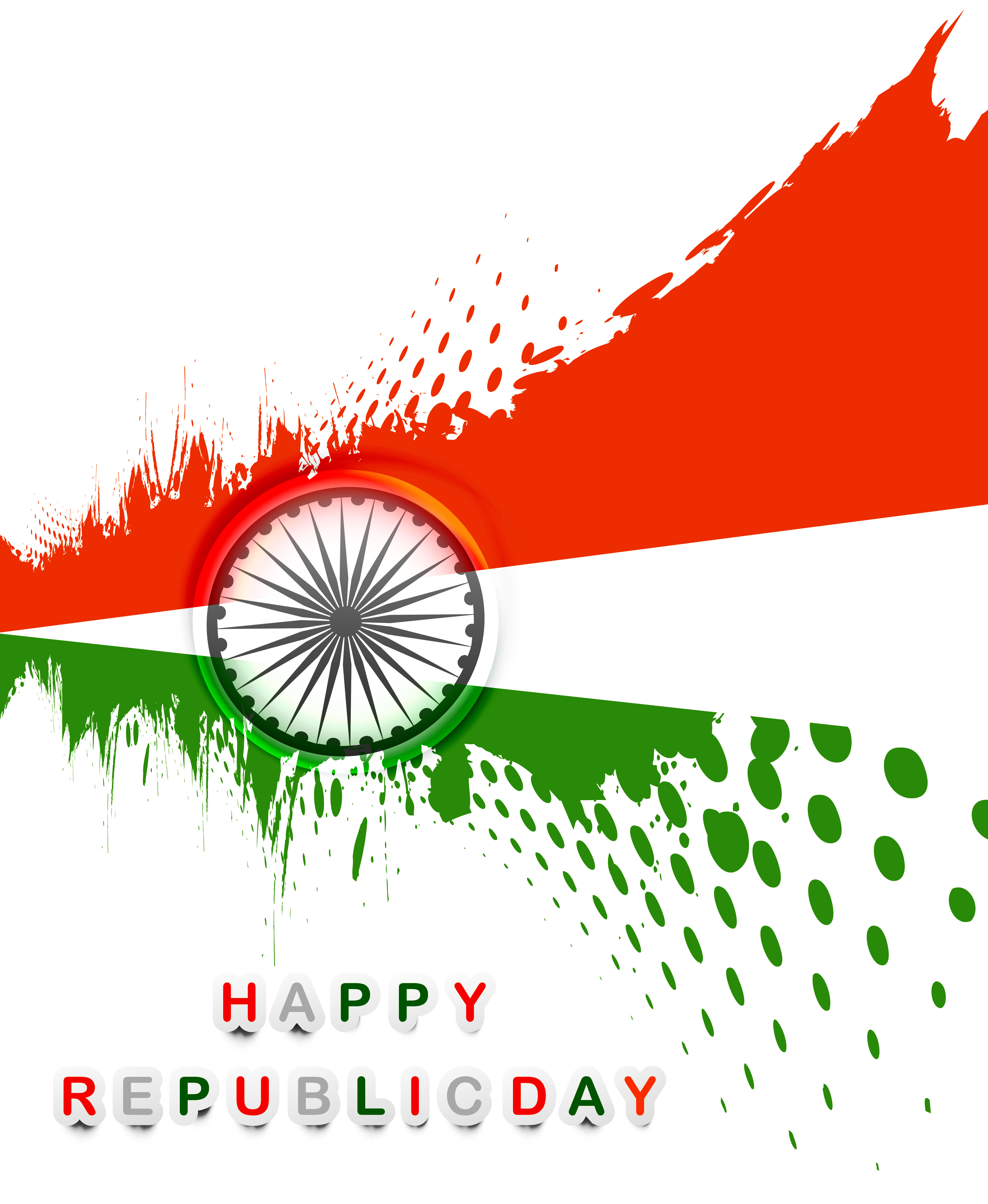 indian flag fantastic tricolor grunge wave