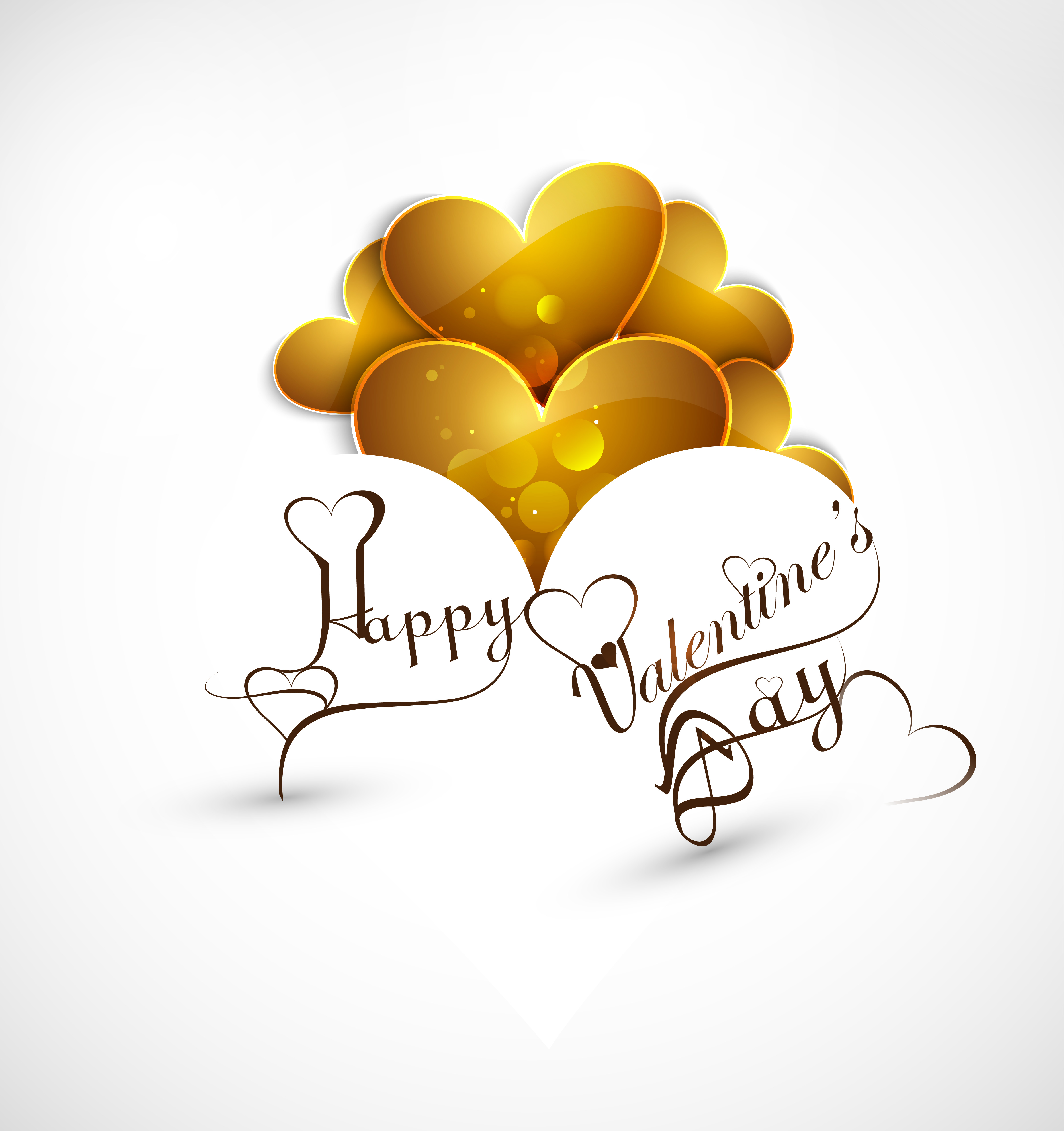 beautiful heart stylish text valentines day card design