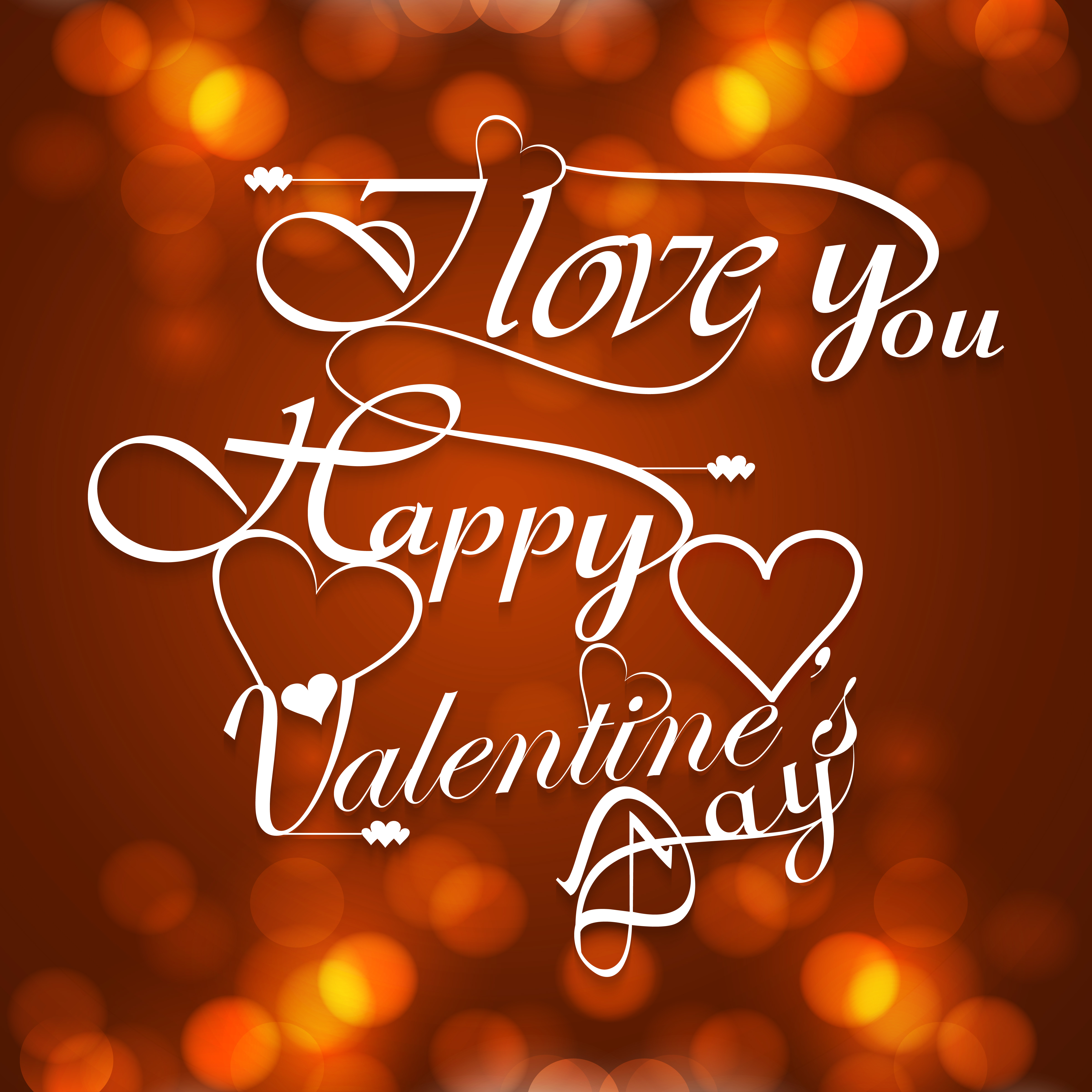 happy valentines day heart for lettering text design card vector