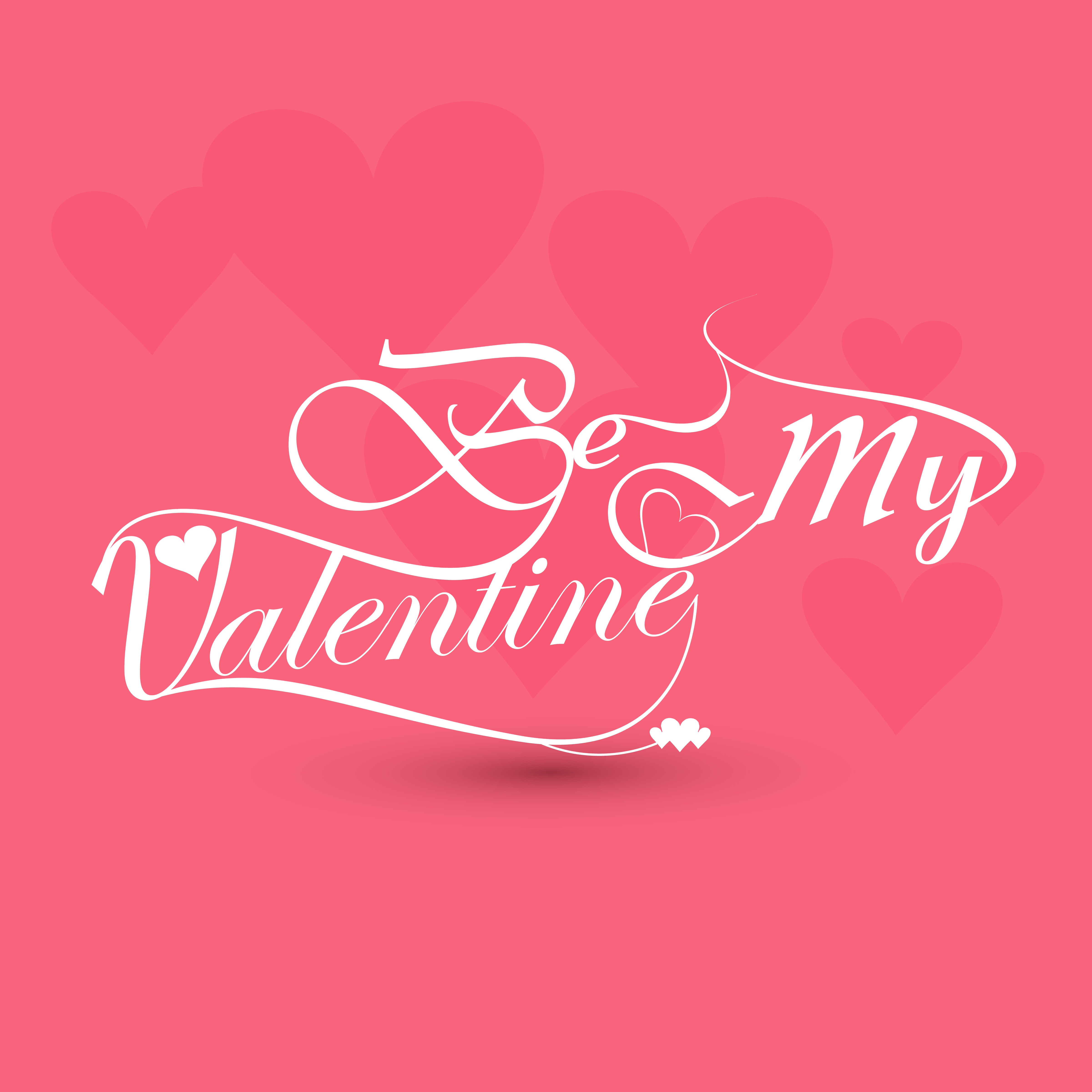 valentines day card with lettering text beautiful design vector