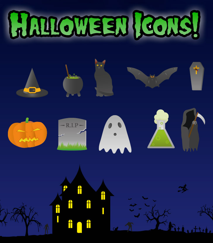 spooky halloween icons