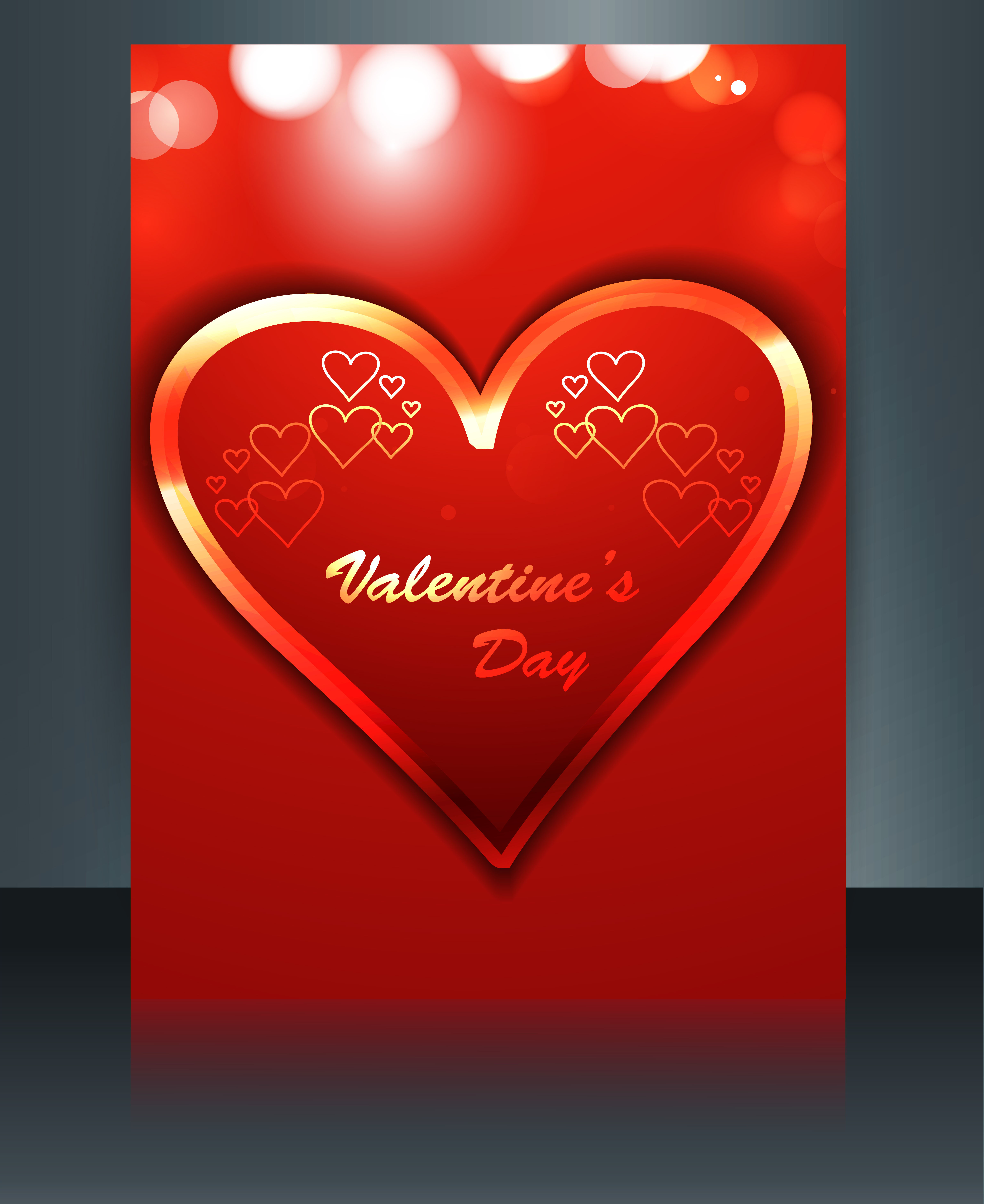 vector illustrations valentines day for brochure template heart colorful background