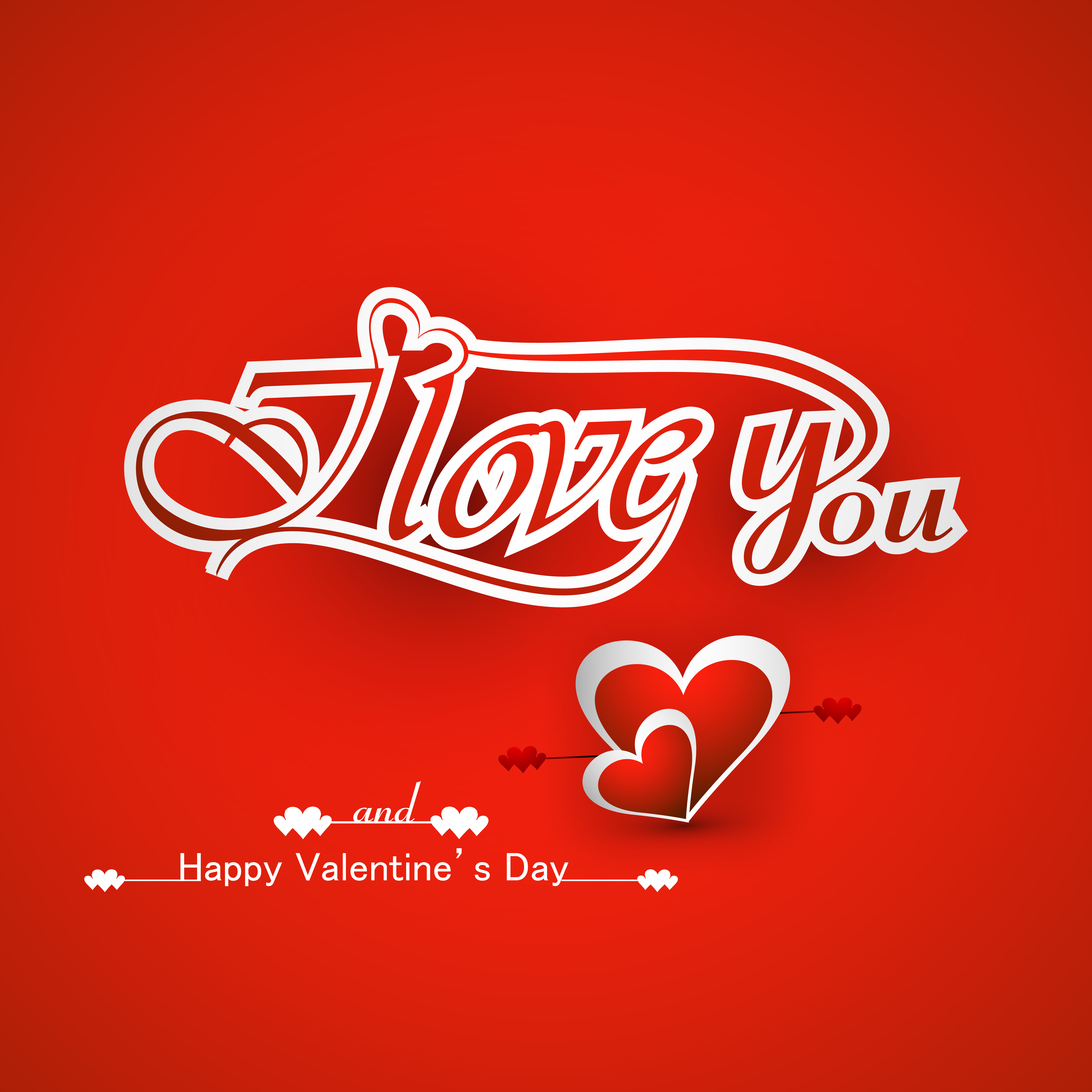 happy valentines day heart for lettering text design card vector