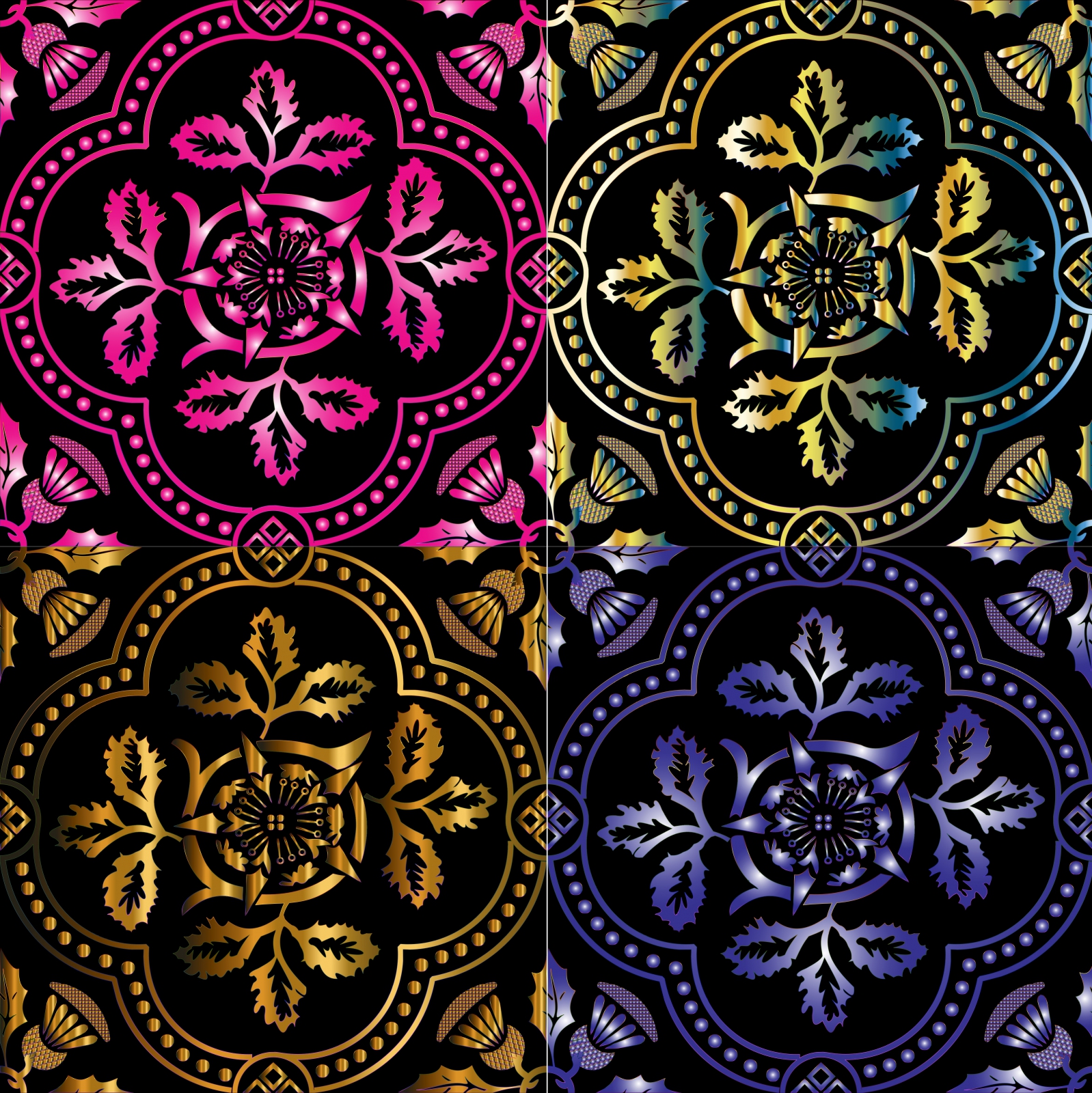 decorative pattern sets design with classical style