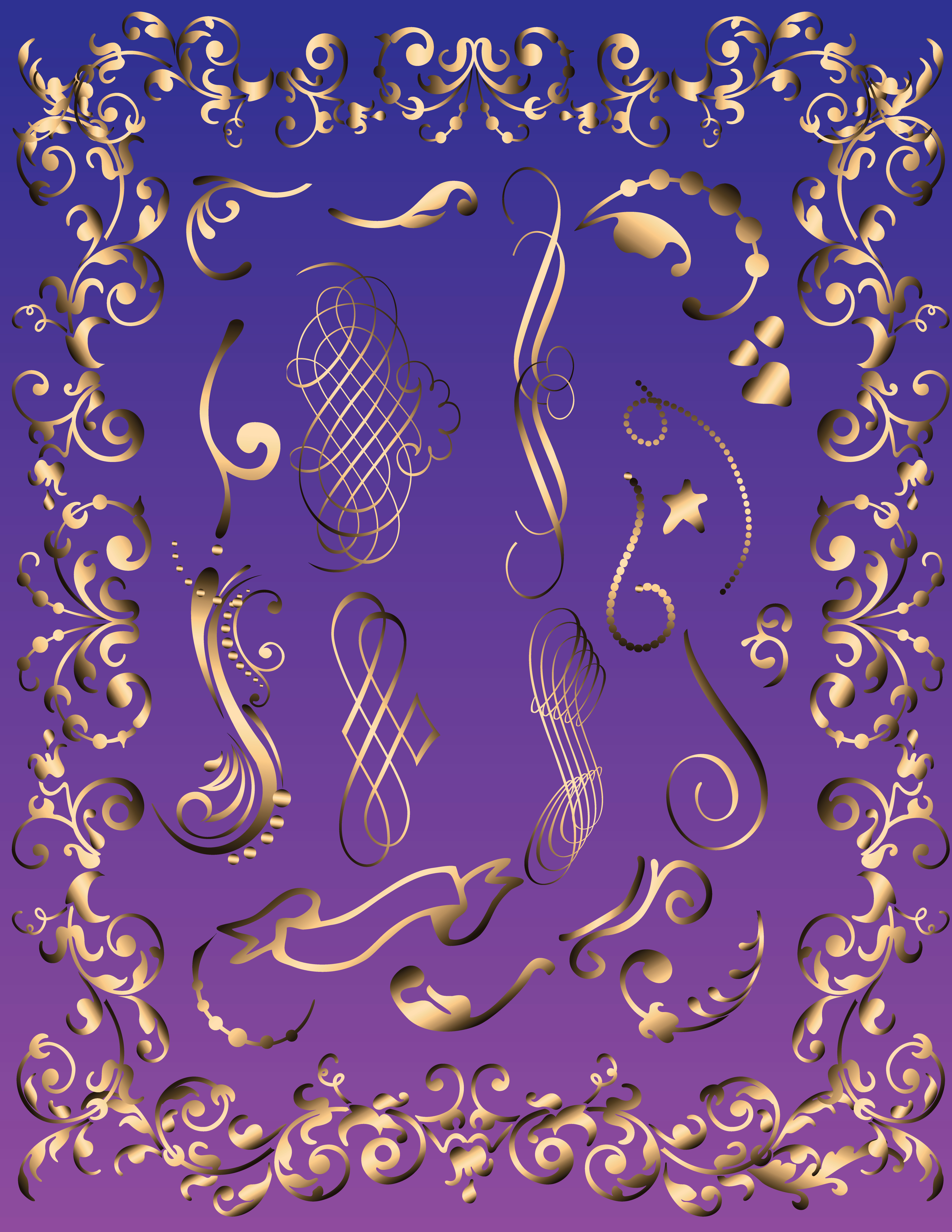 ornamental decorative collection illustration