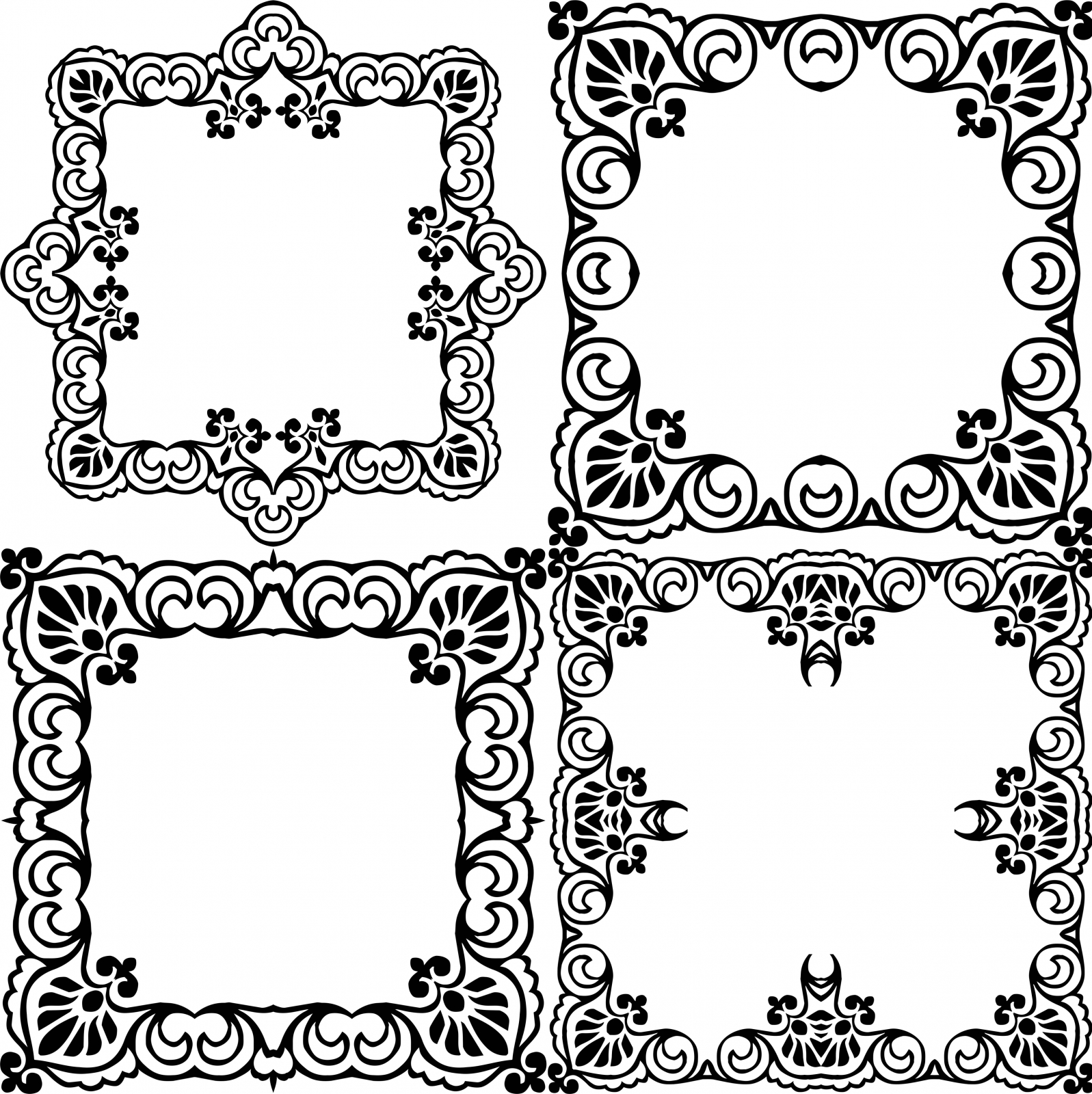 frames design with classical decorative pattern