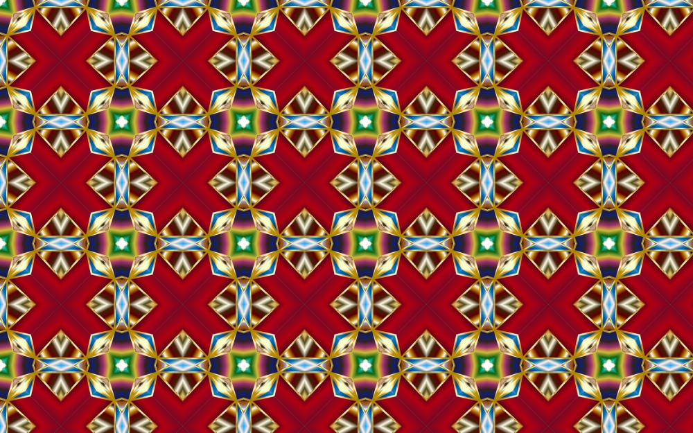 red background design with classical symmetric pattern