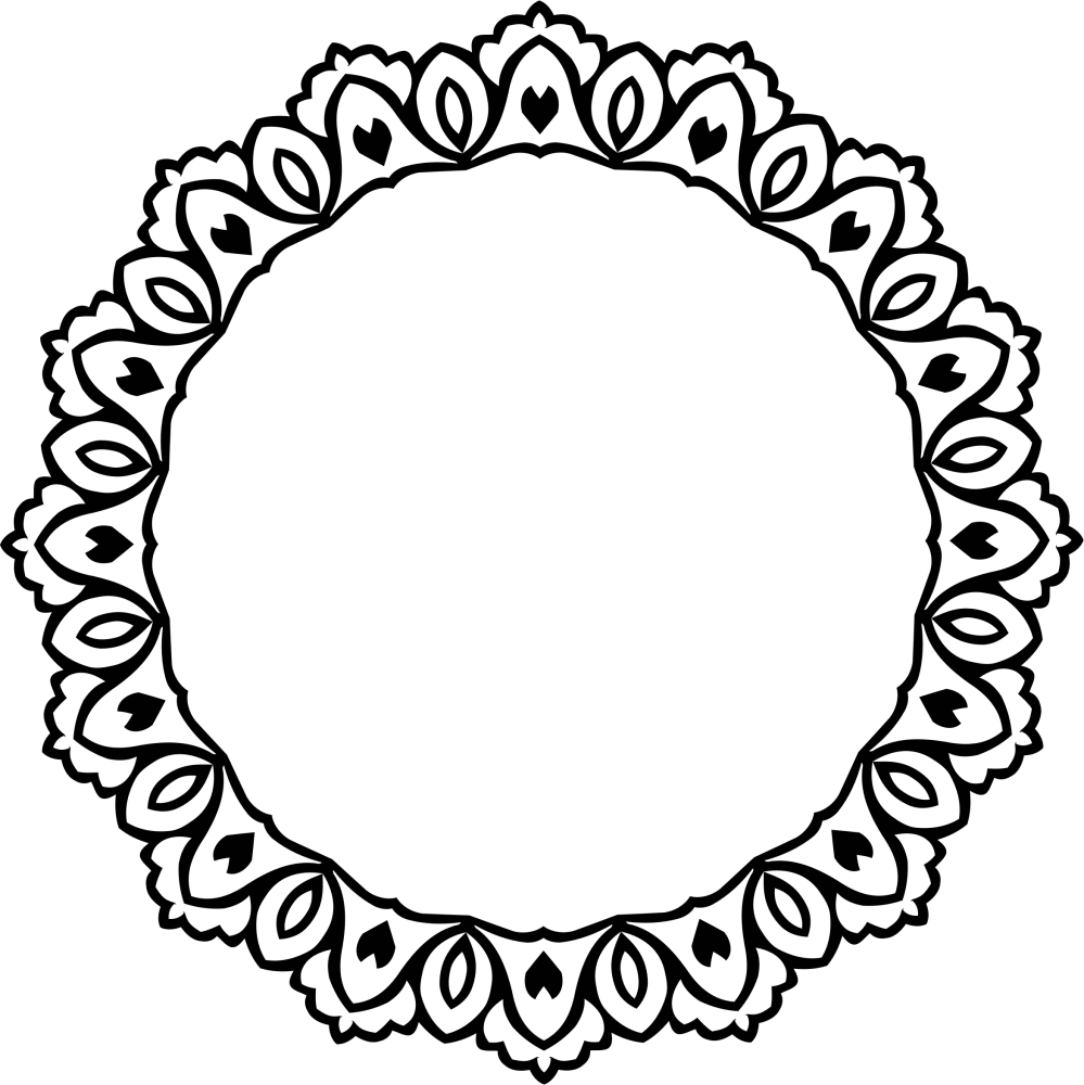 decorative circle design with vintage abstract border