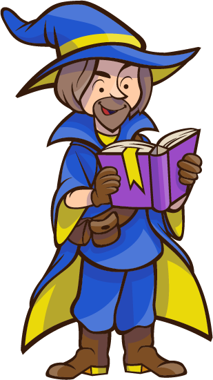 man witch reading a book