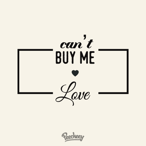 cant buy me love simple poster