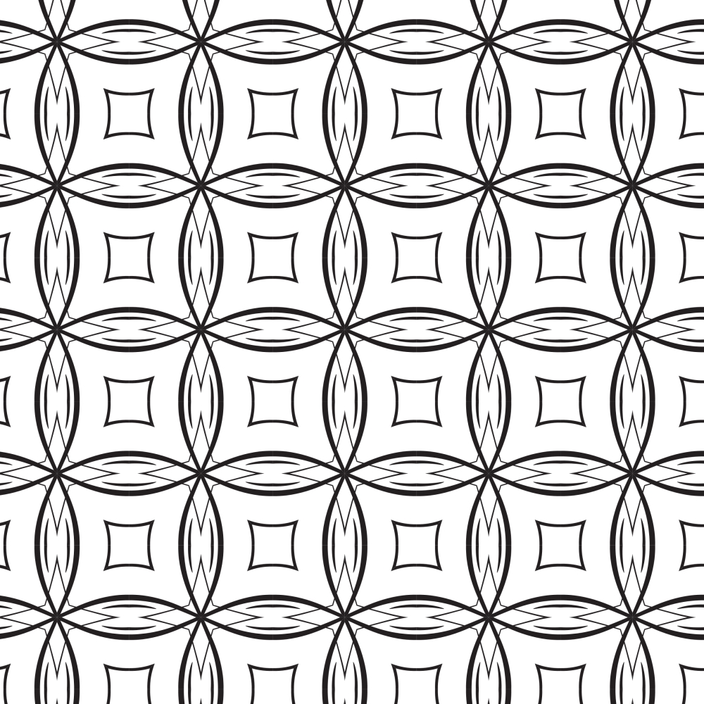 black white pattern design with symmetric rounds