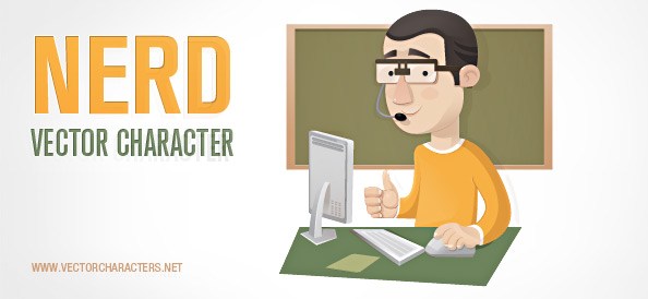 nerd vector character