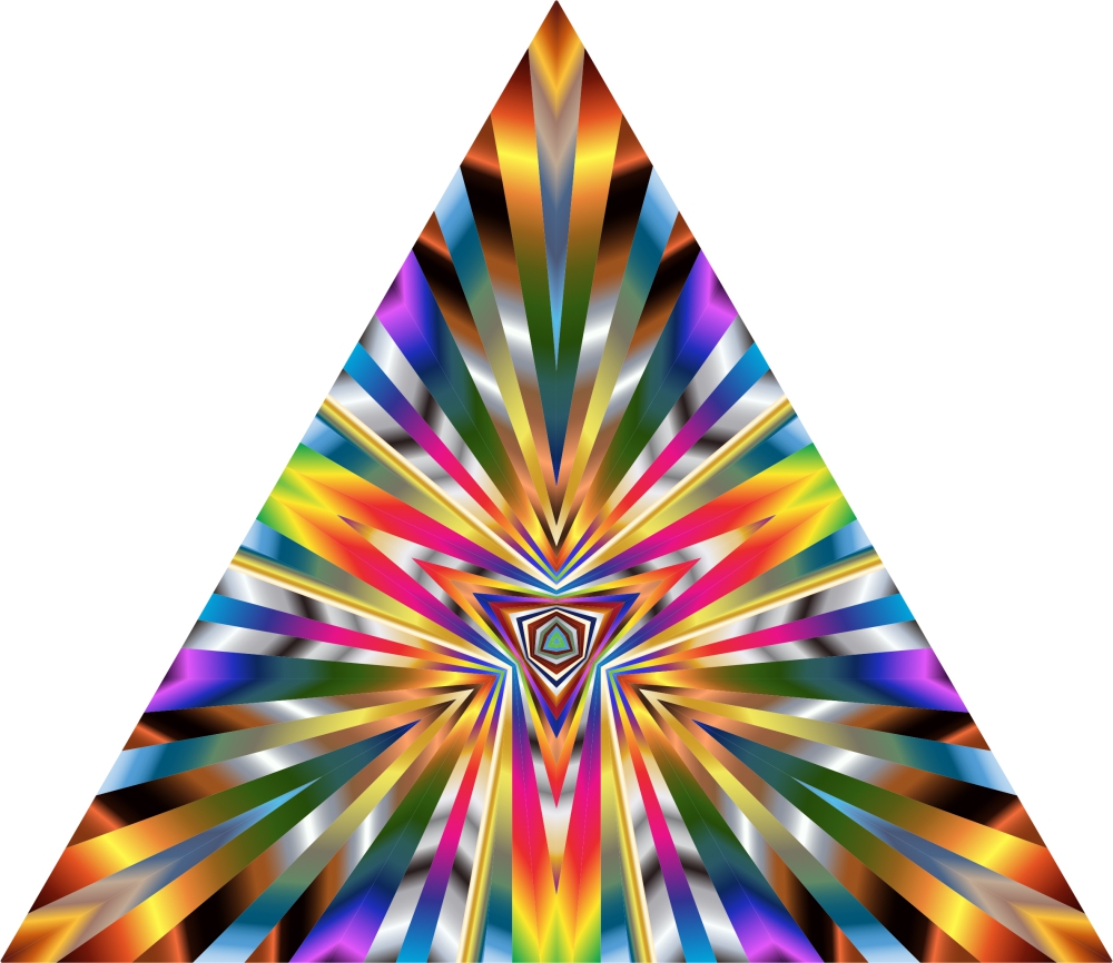 colorful delusion pattern illustration on triangles