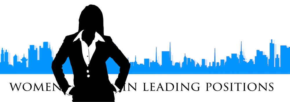 businesswoman silhouette vector illustration with city background