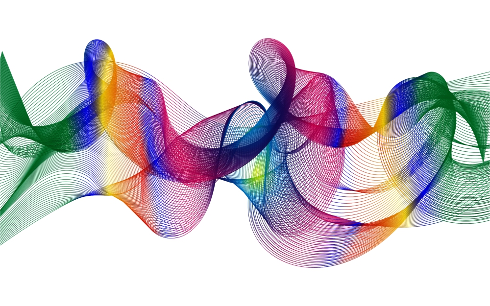 abstract colorful net vector illustration with curved style