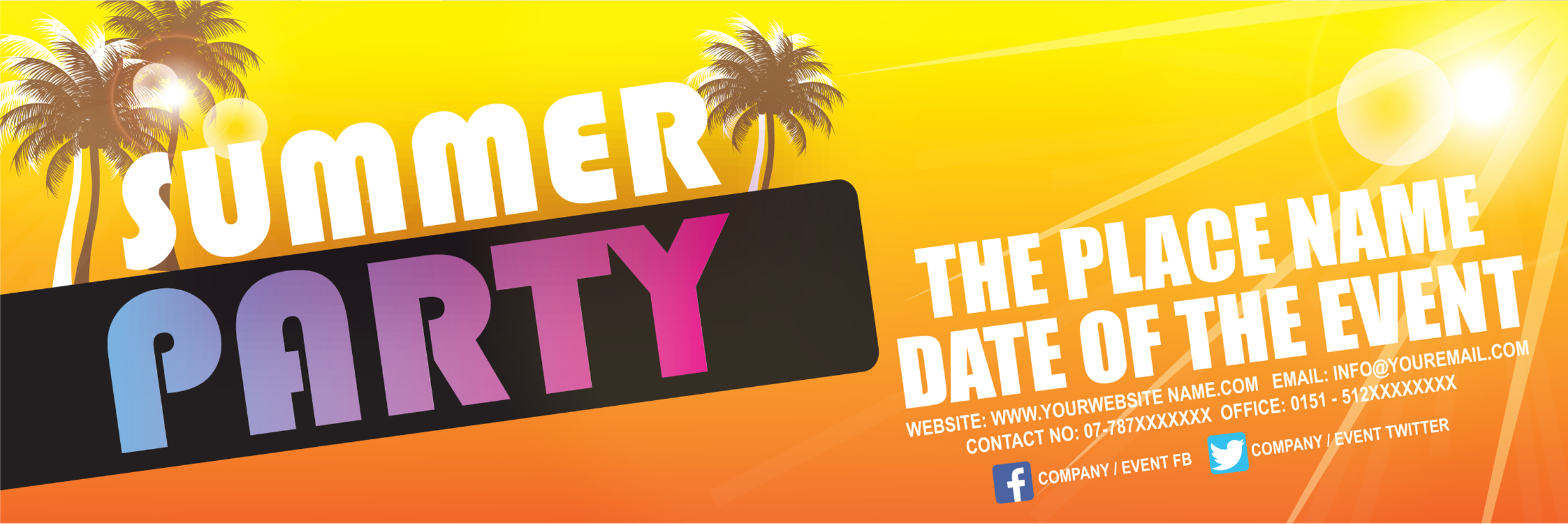 summer party banner