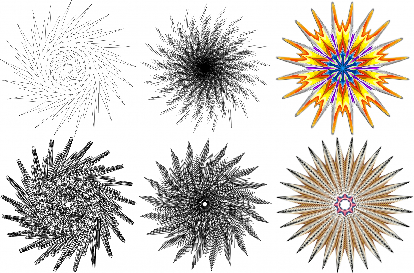 delusion pattern sets illustration with swirl circles