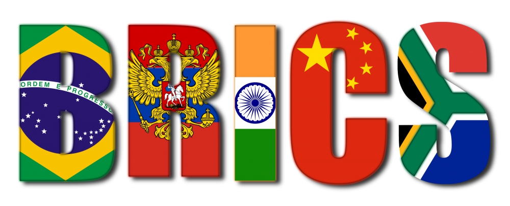 brics promotional design illustrated with flags