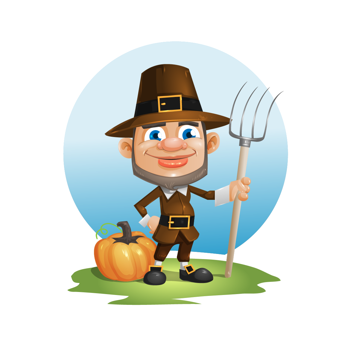 thanksgiving day vector character