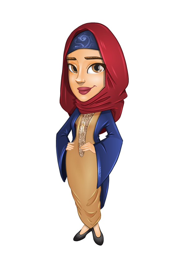 vector arabian girl