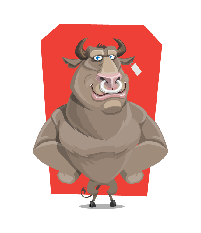 vector bull character