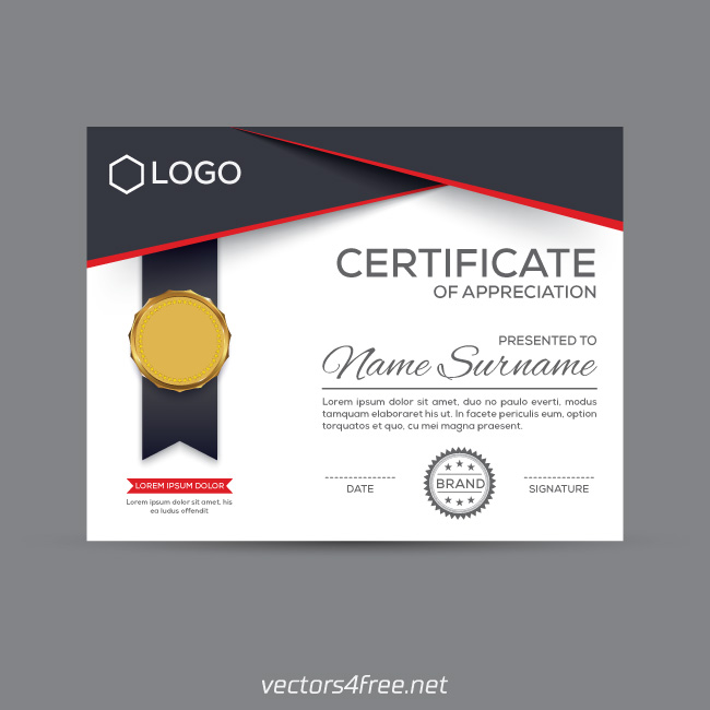 certificate design templates vector