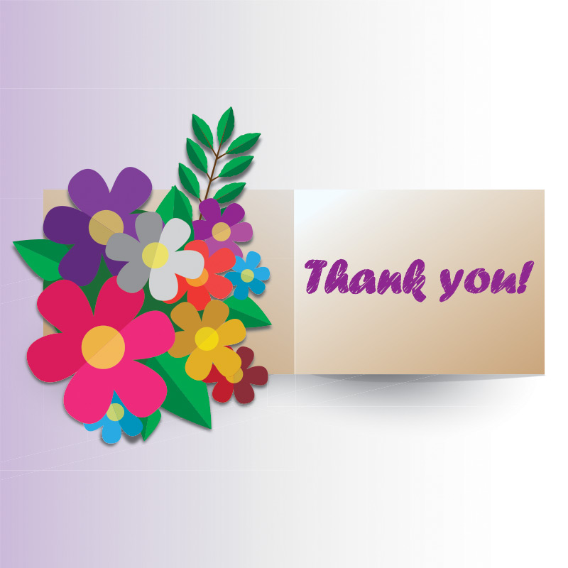 paper flower greeting card