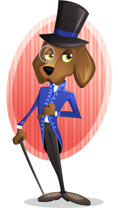 vector dog aristocrat