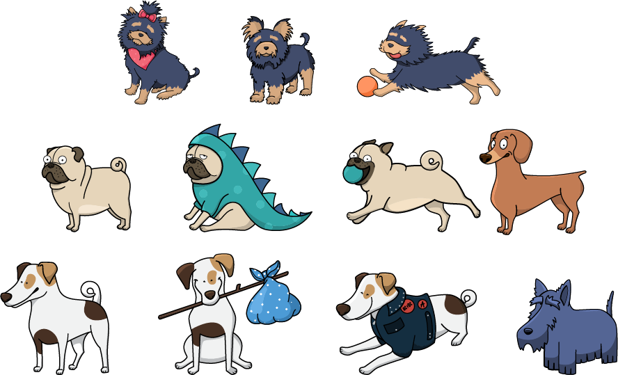 vector dogs collection vol1