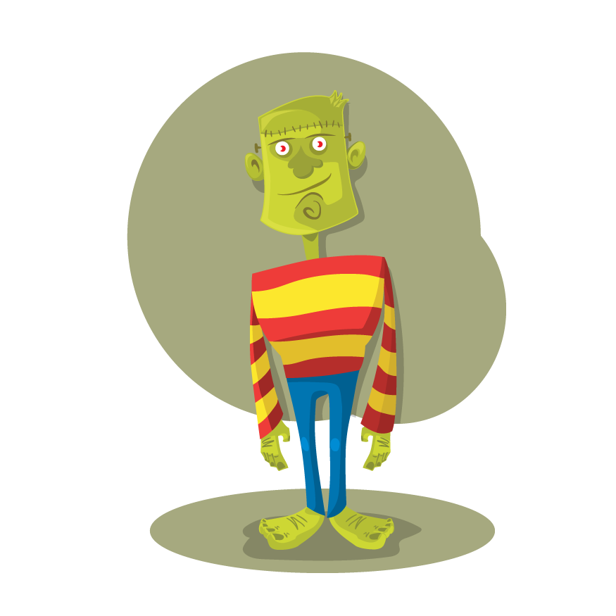 vector halloween frankenstein monster