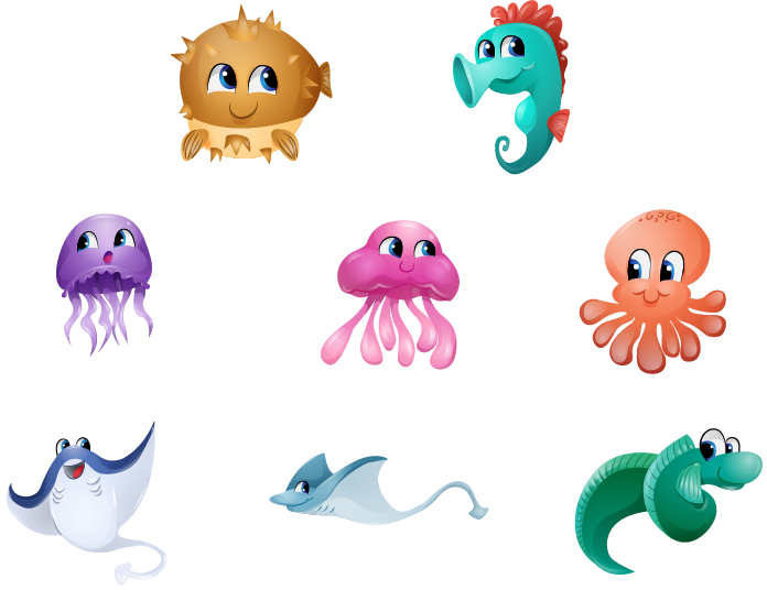 vector sea characters