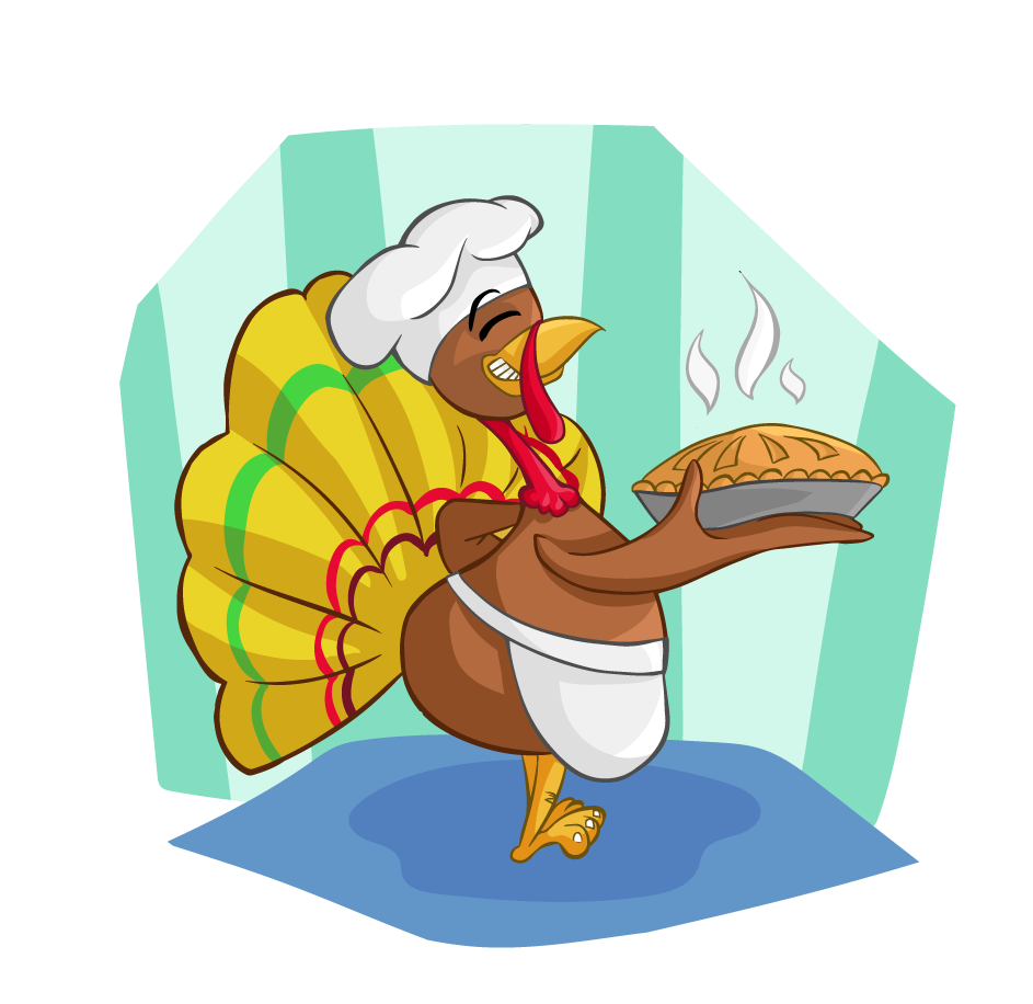 vector turkey cook