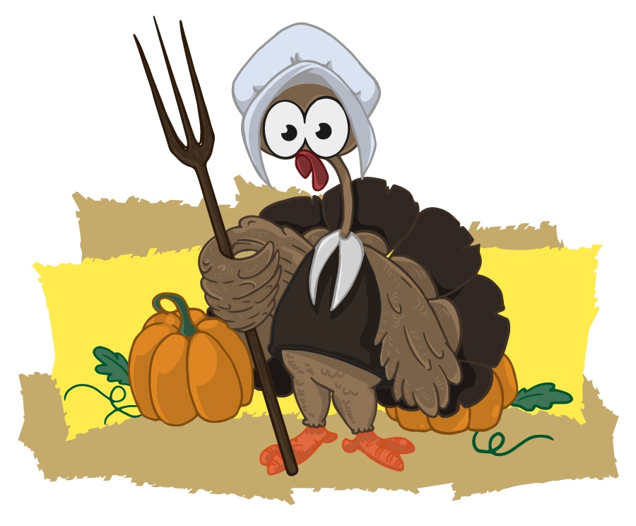 vector turkey farmer