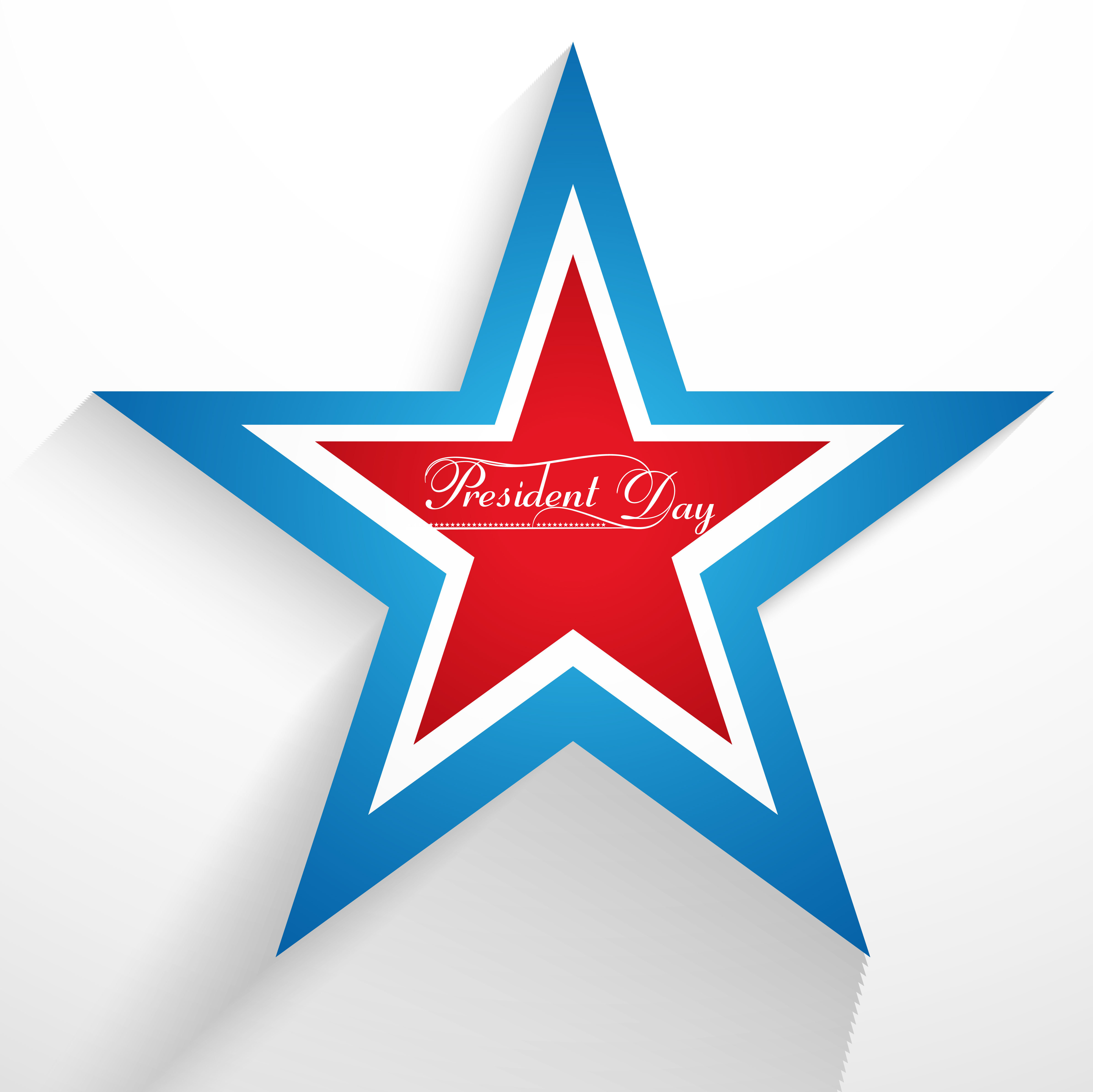 presidents day american independence day stars in american flag background vector