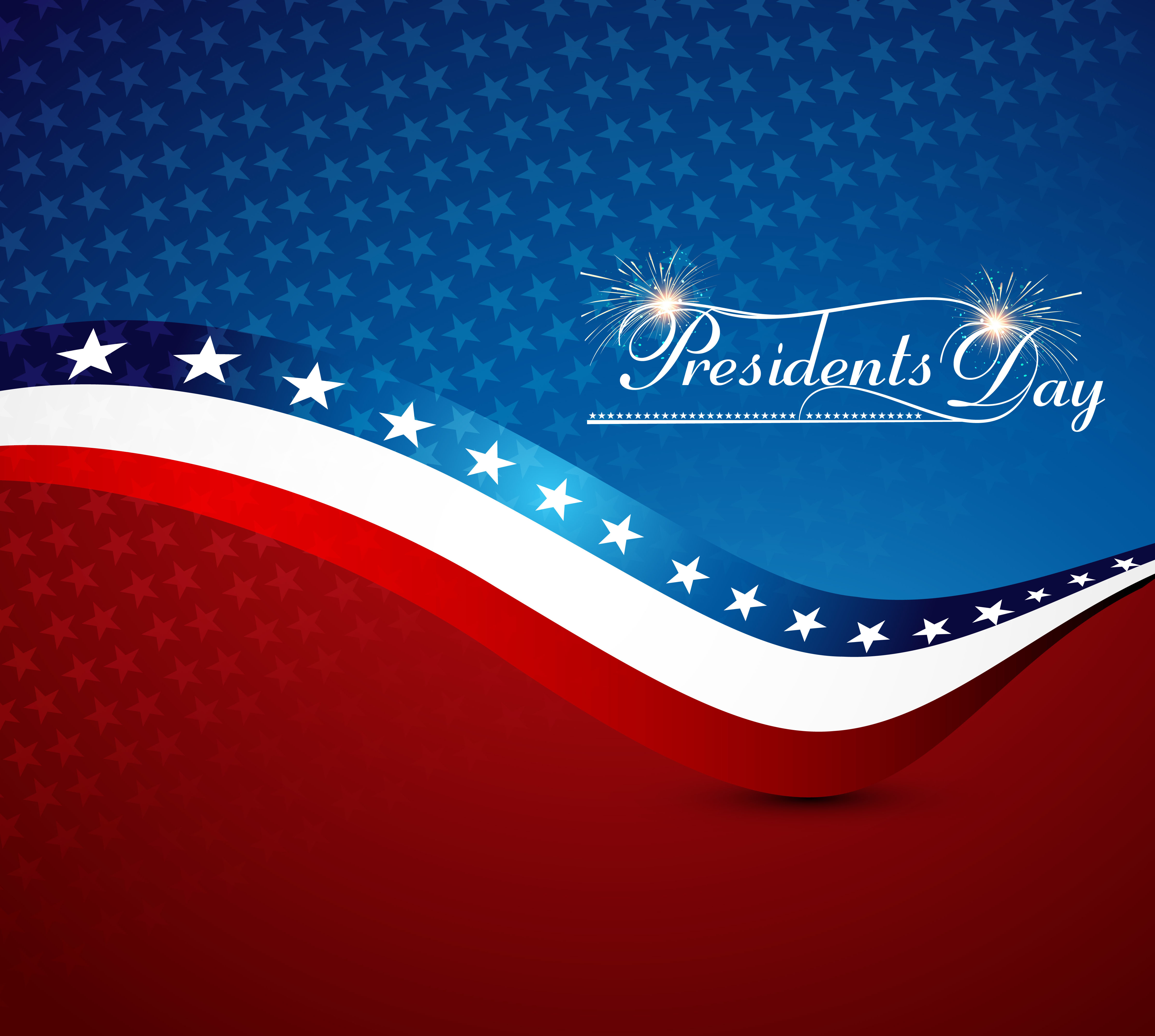 presidents day background united states stars illustration vector