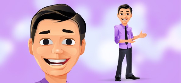 young businessman vector character