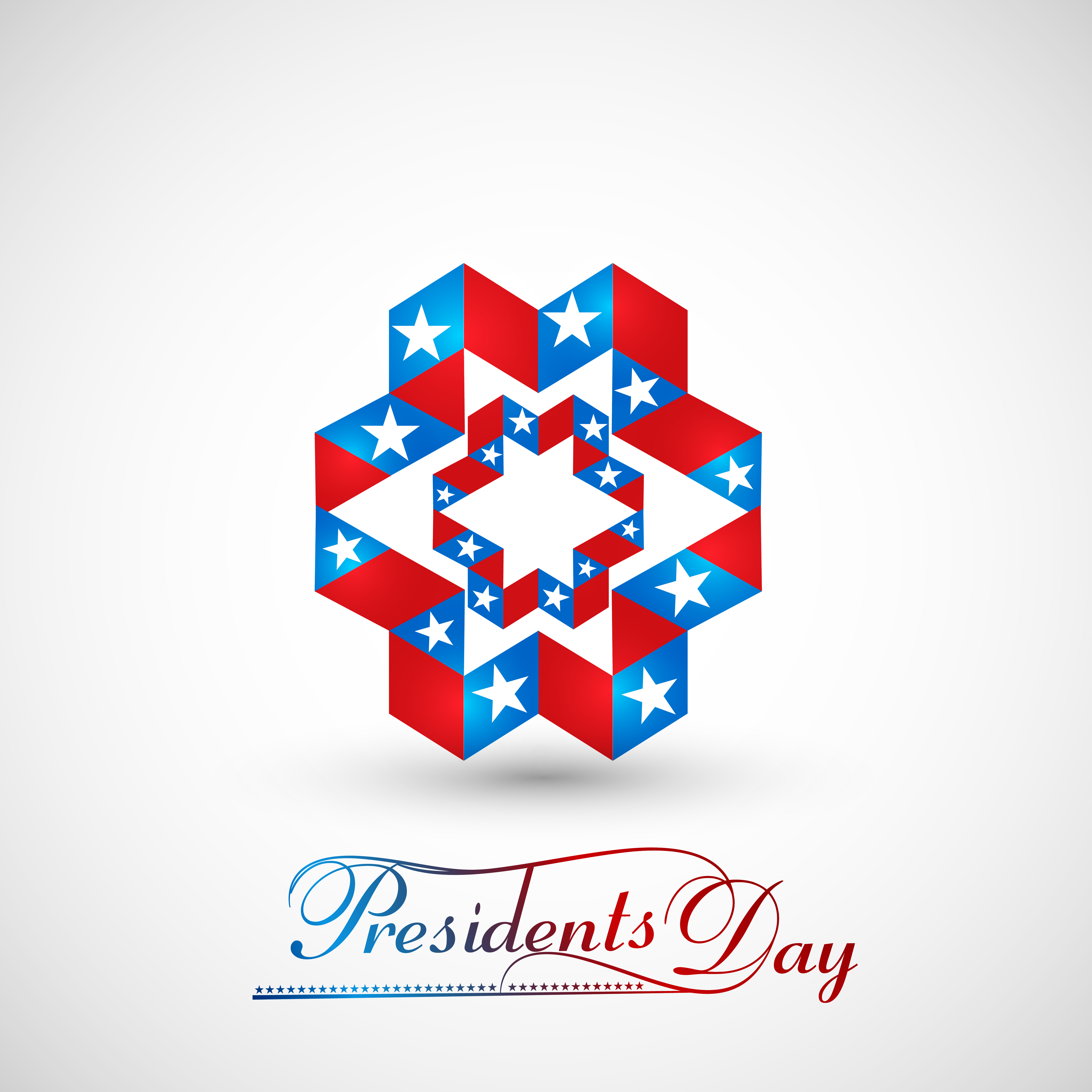 presidents day background united states stars illustration vector