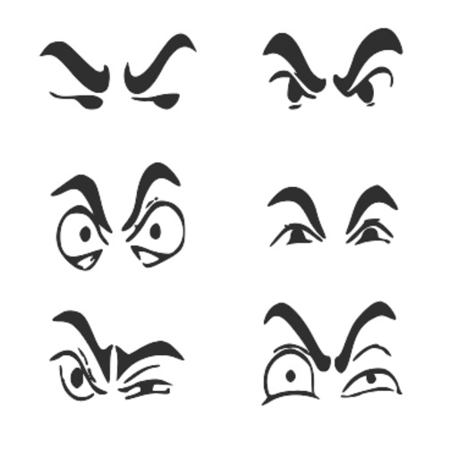 6 human eyes expressions