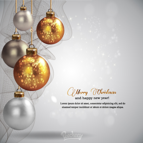 silver christmas greeting card