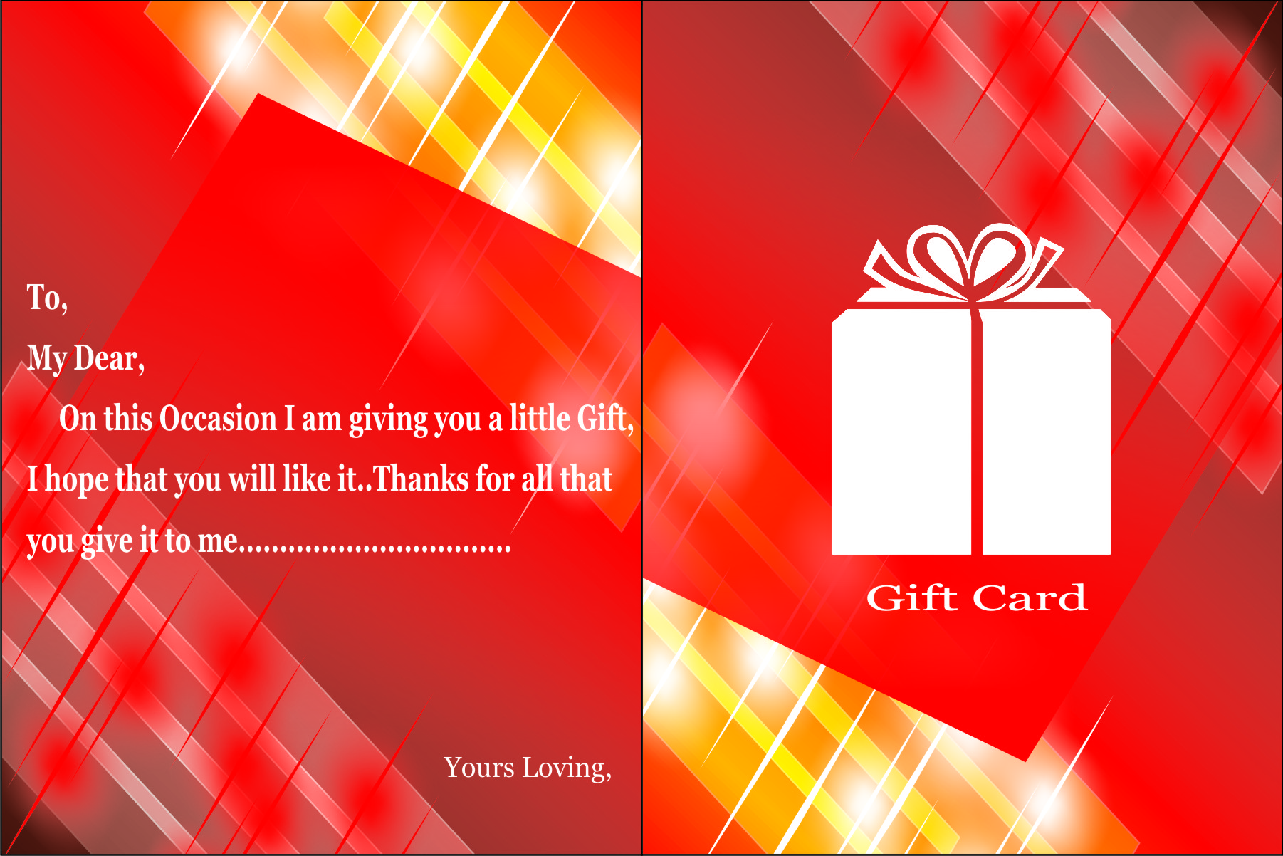 gift card vector