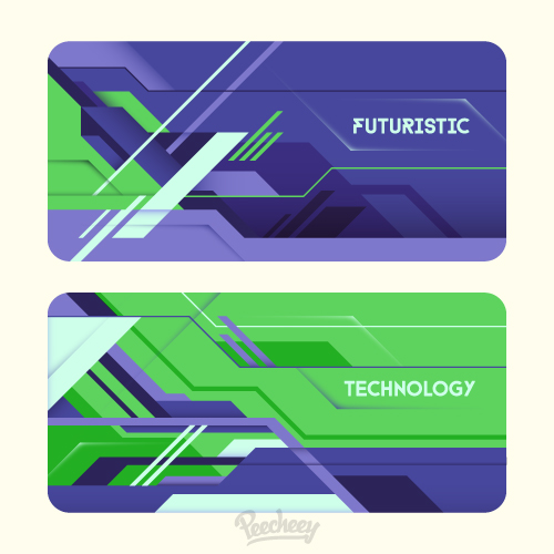 futuristic banners