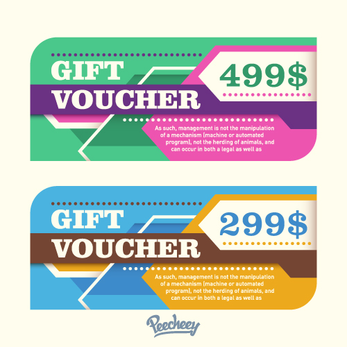 retro stylized gift voucher template