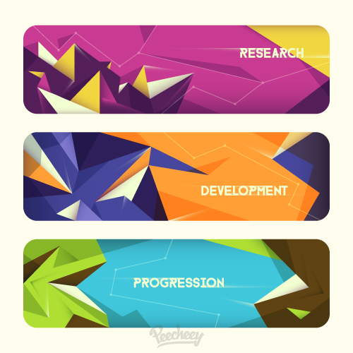 colorful futuristic banners