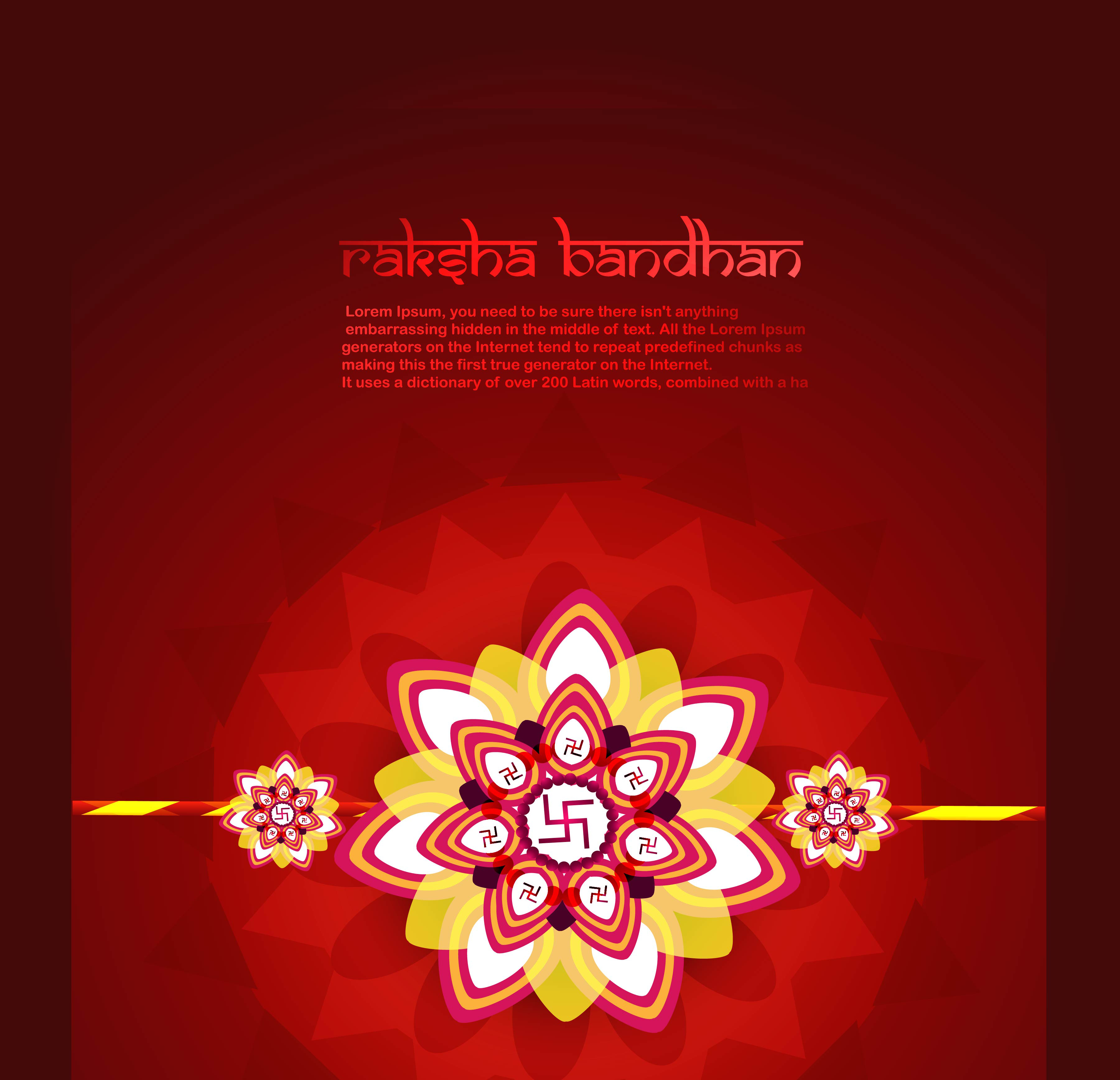 beautiful card raksha bandhan festival background