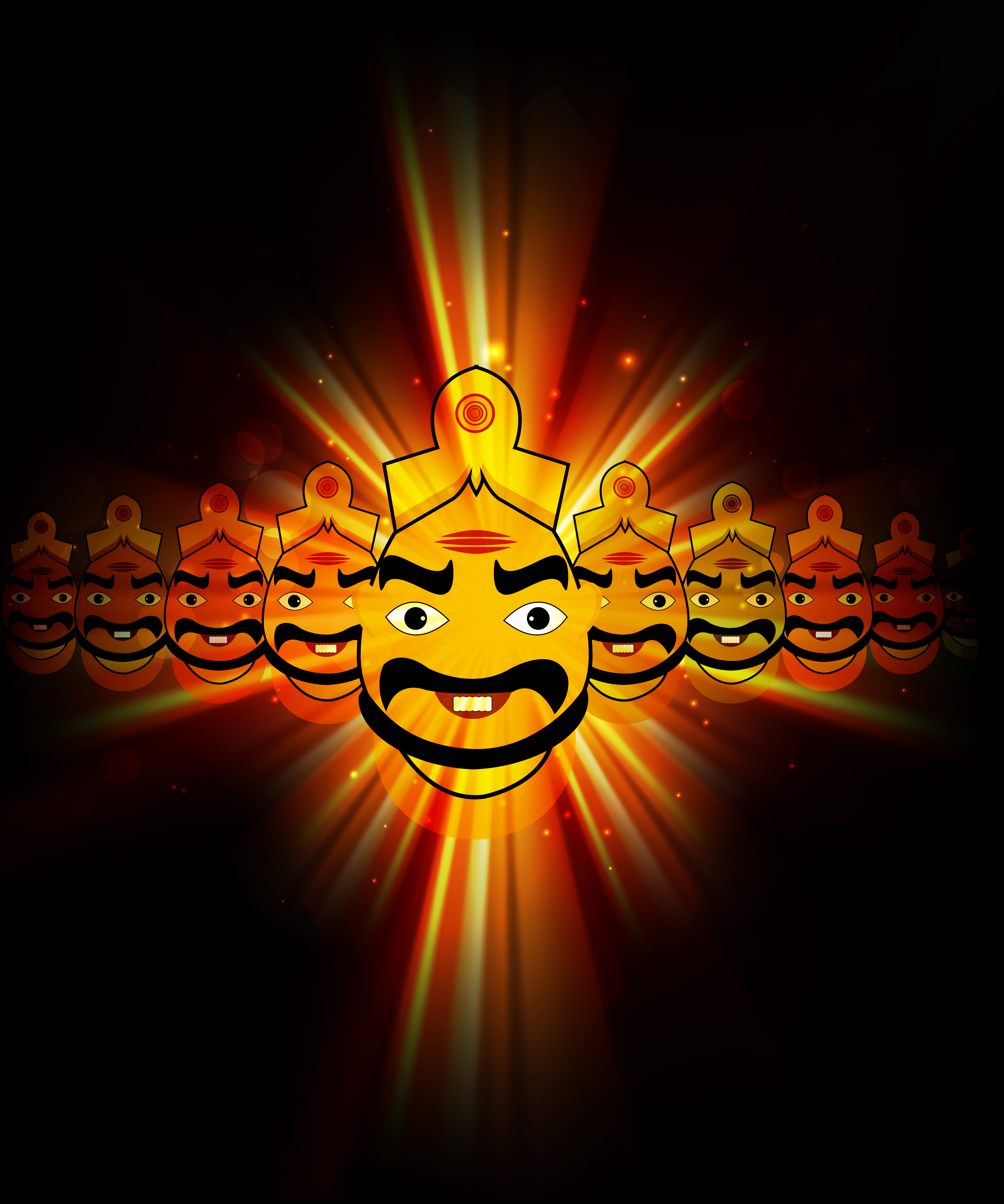 happy dussehra concept colorful background vector illustration